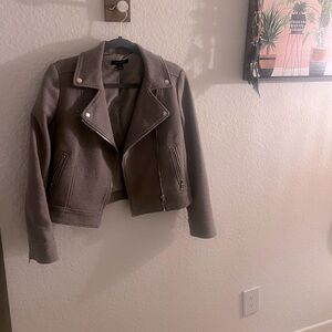 Ann Taylor Twill Moto Jacket